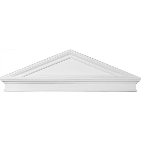 Ekena Millwork 44" Bottom Width x 46 1/4" Top Width x 14 1/8"H x 2 3/8"P Combination Peaked Cap Pediment PED43X14X02PC